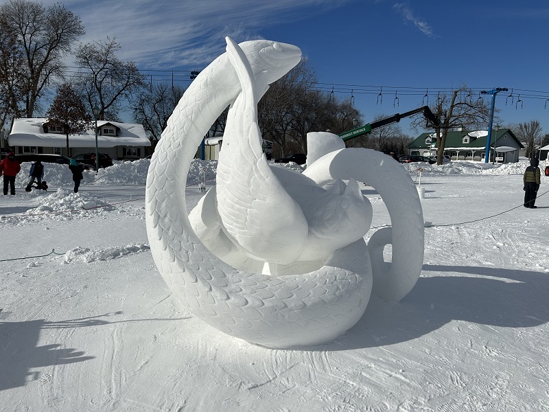 2023 Artists Choice “It’s a bird fighting a snake” by Team Doing Our Best