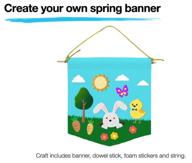 jcpenney spring banner kids craft