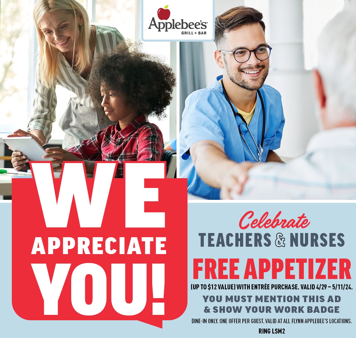 applebees teacher appreciation