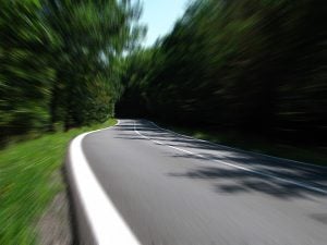 driving on a road