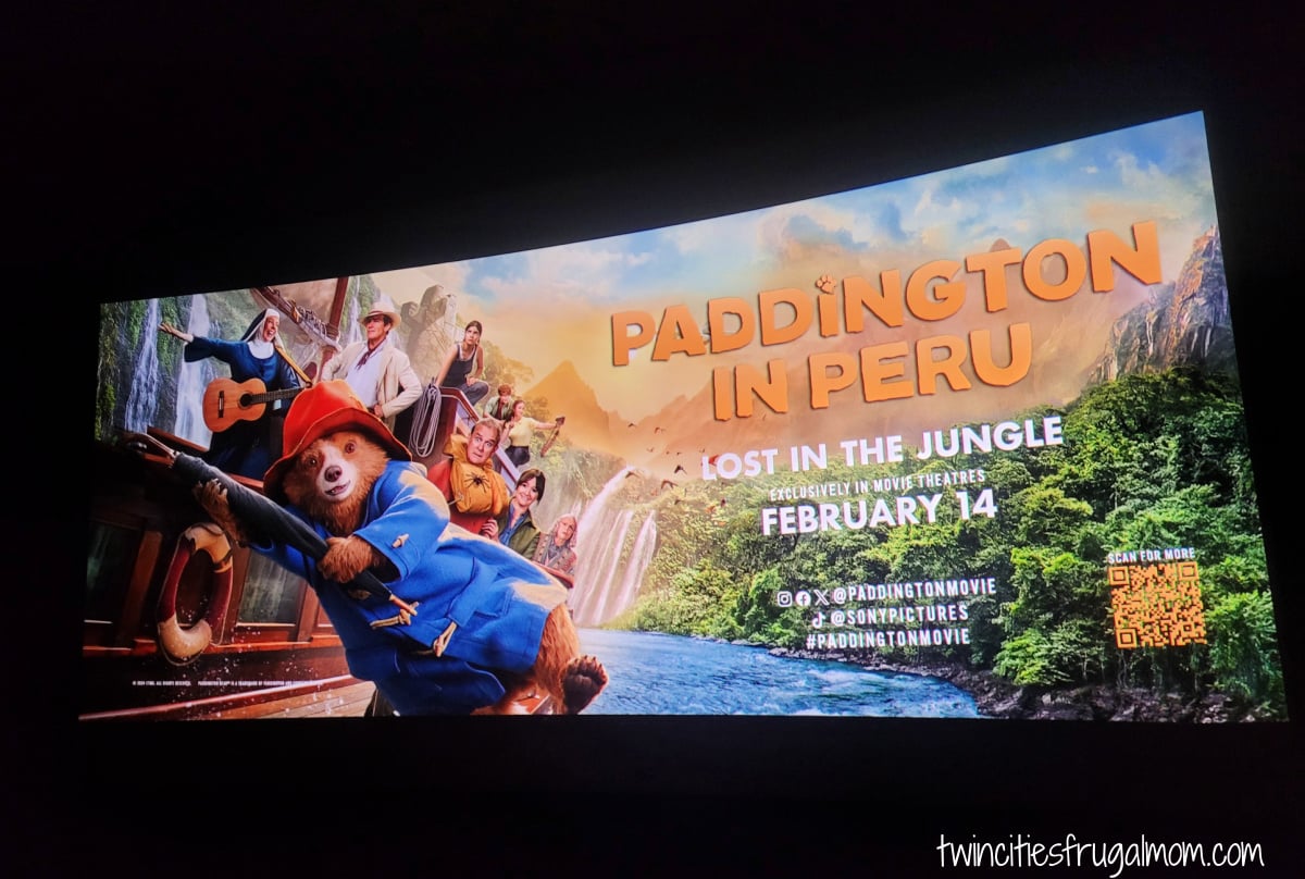 Paddington in Peru movie screen