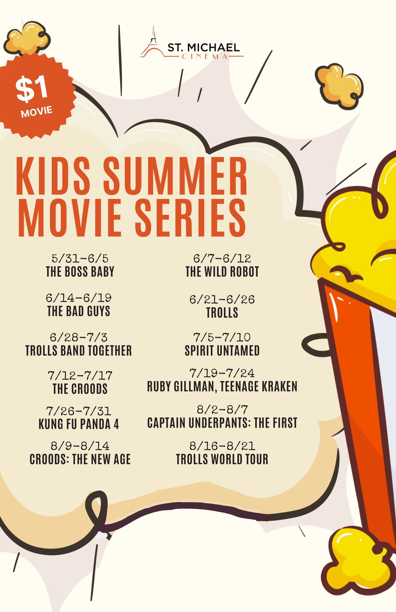 st michael kids cinema series 2025