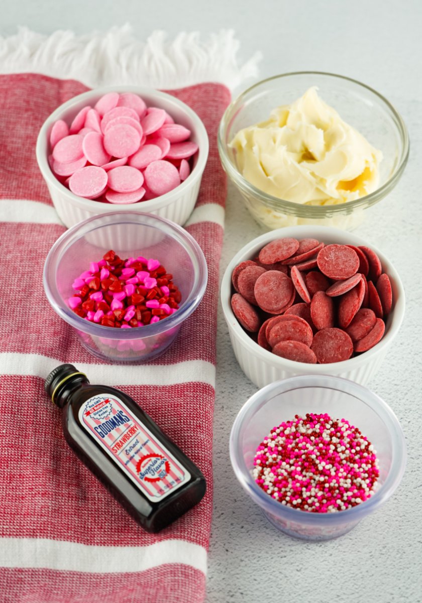 VDay fudge ingredients