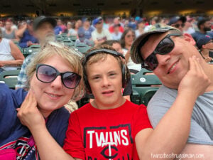 MN Twins game family selfie