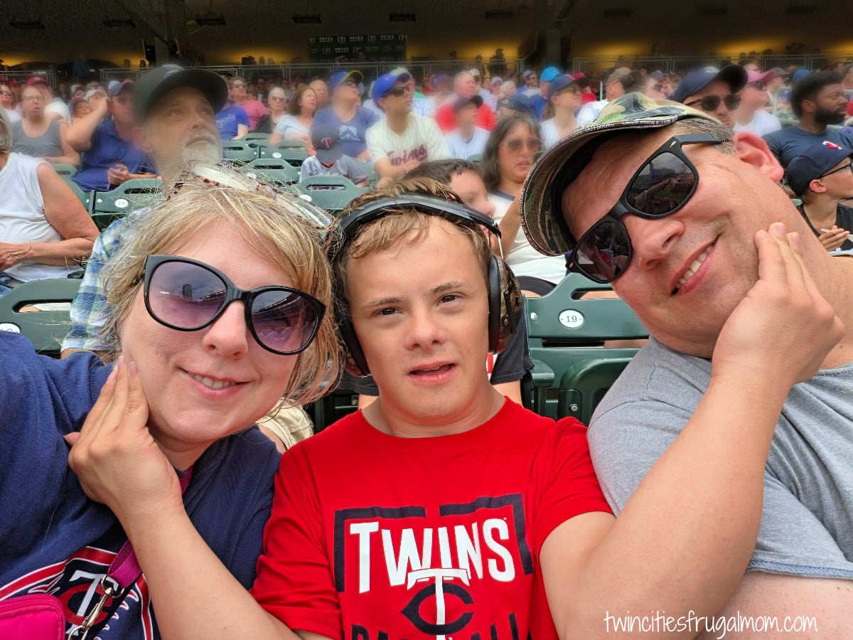 MN Twins game family selfie