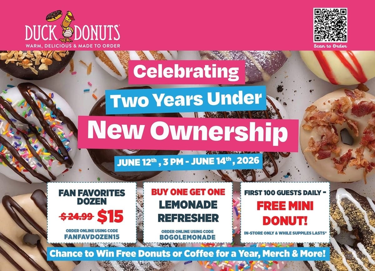 duck donuts 2 anniversary