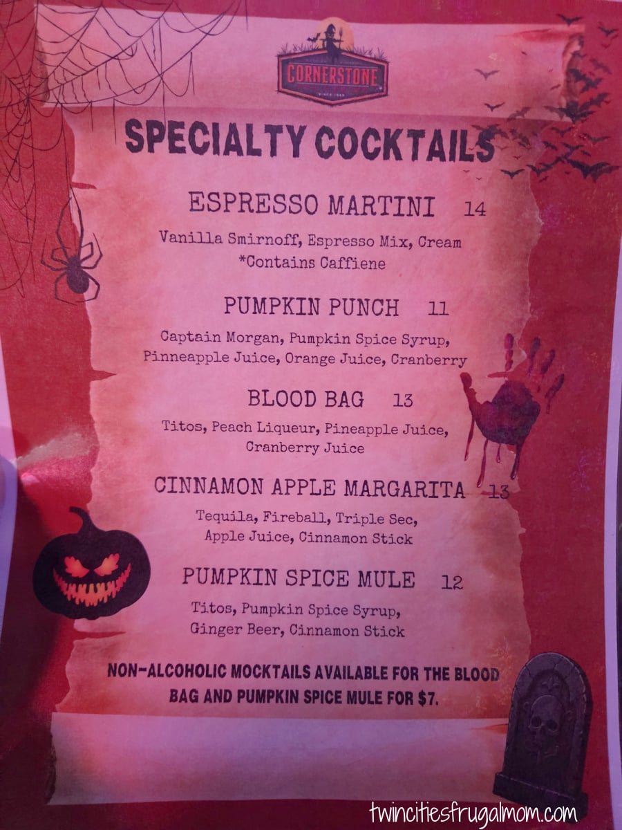 cornerstone spooky cocktails